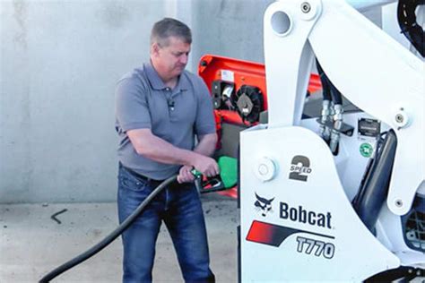 bobcat track loader fluid level